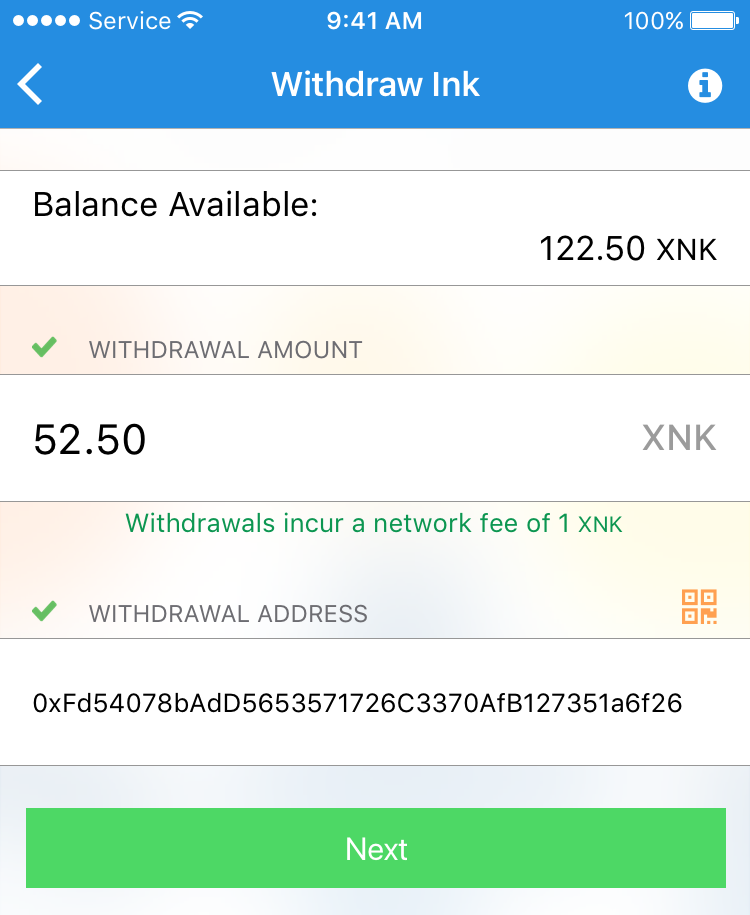 ethereum wallet that supports xnk